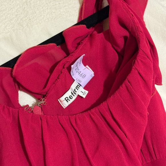 Reformation Tripoli Dress Rhubarb - Size 2 - Picture 6 of 8